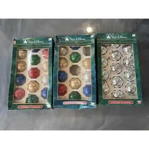 Set of‎ 3 VINTAGE Kmart Trim A Home Christmas Ball Ornaments 13 Piece Sets